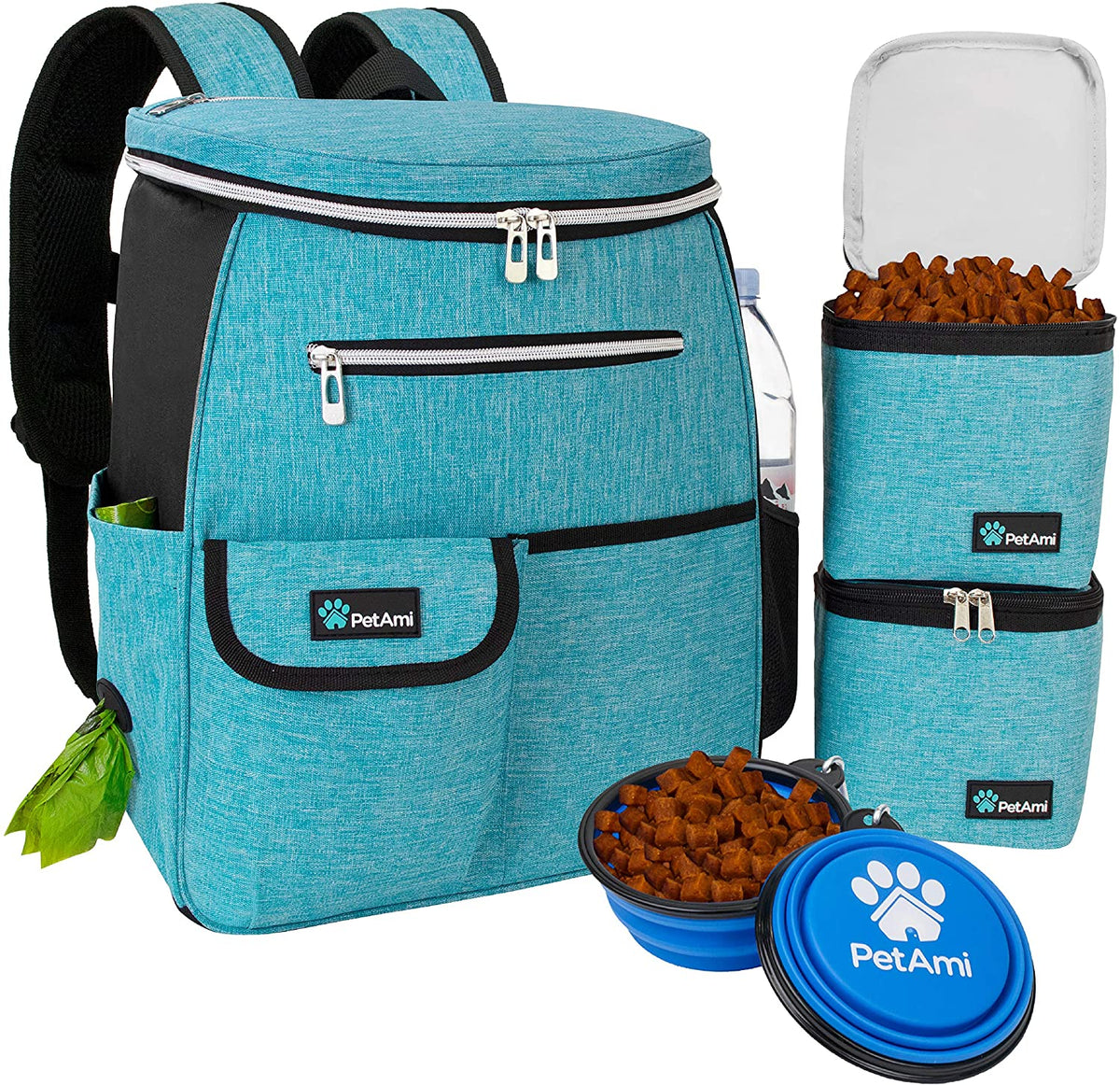Spacious 27L Airline-Approved Dog Travel Backpack in Stylish Teal Blue for Adventurous Pet Owners