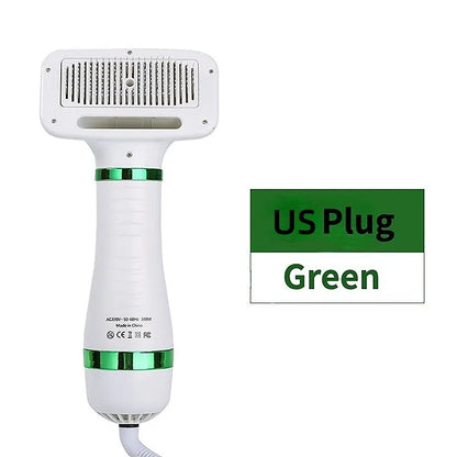 2-in-1 Low Noise Pet Dryer and Grooming Kit for Dogs and Cats with Comb Brush Attachment