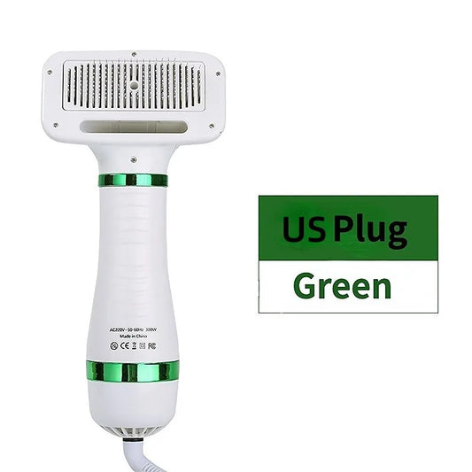 2-in-1 Low Noise Pet Dryer and Grooming Kit for Dogs and Cats with Comb Brush Attachment