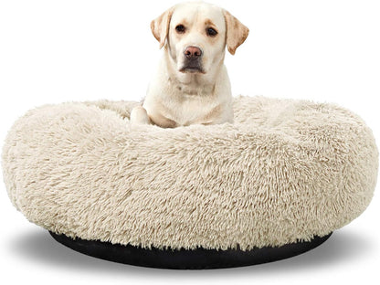 Large Washable Donut Dog Bed - Comfortable Calming Cuddler