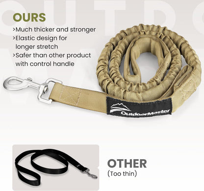 Premium Bungee Dog Leash - Heavy Duty with Shock Absorption & Padded Handles for Ultimate Comfort