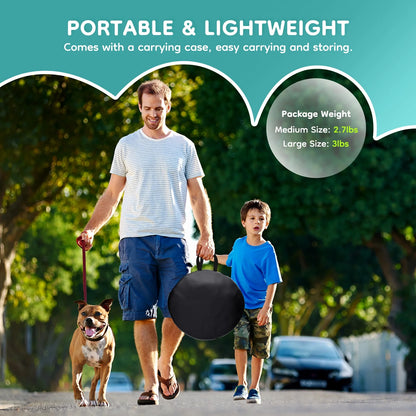 Foldable Portable Pet Playpen for Dogs and Cats - Exercise Kennel Tent with Removable Shade Cover for Indoor and Outdoor Use (Medium)