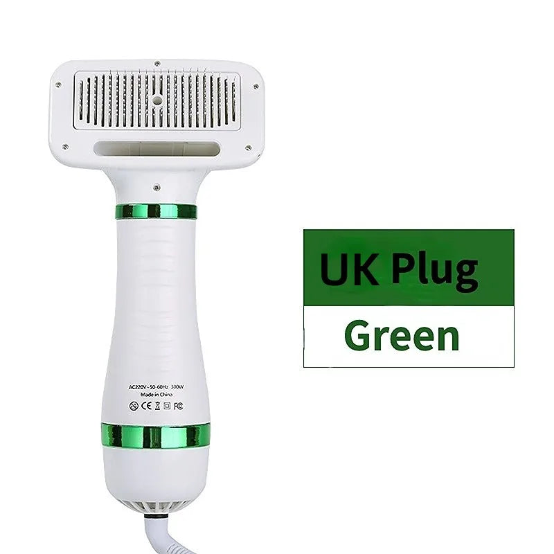 2-in-1 Low Noise Pet Dryer and Grooming Kit for Dogs and Cats with Comb Brush Attachment