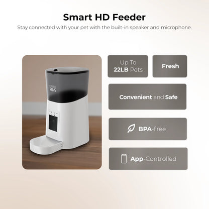 Revolutionize Feeding Time with the Penthouse Paws Smart HD Pet Feeder – 6L Capacity, 1080P Camera, Two-Way Audio, and Meal Scheduling for Happy, Healthy Pets!