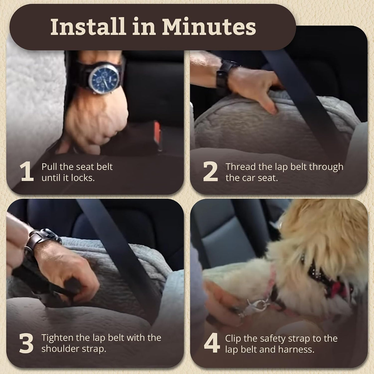 Elevate Your Pup's Comfort with the Lookout II Dog Car Seat - Perfect for Small Dogs Up to 18 lbs in Stylish Black Quilted Design