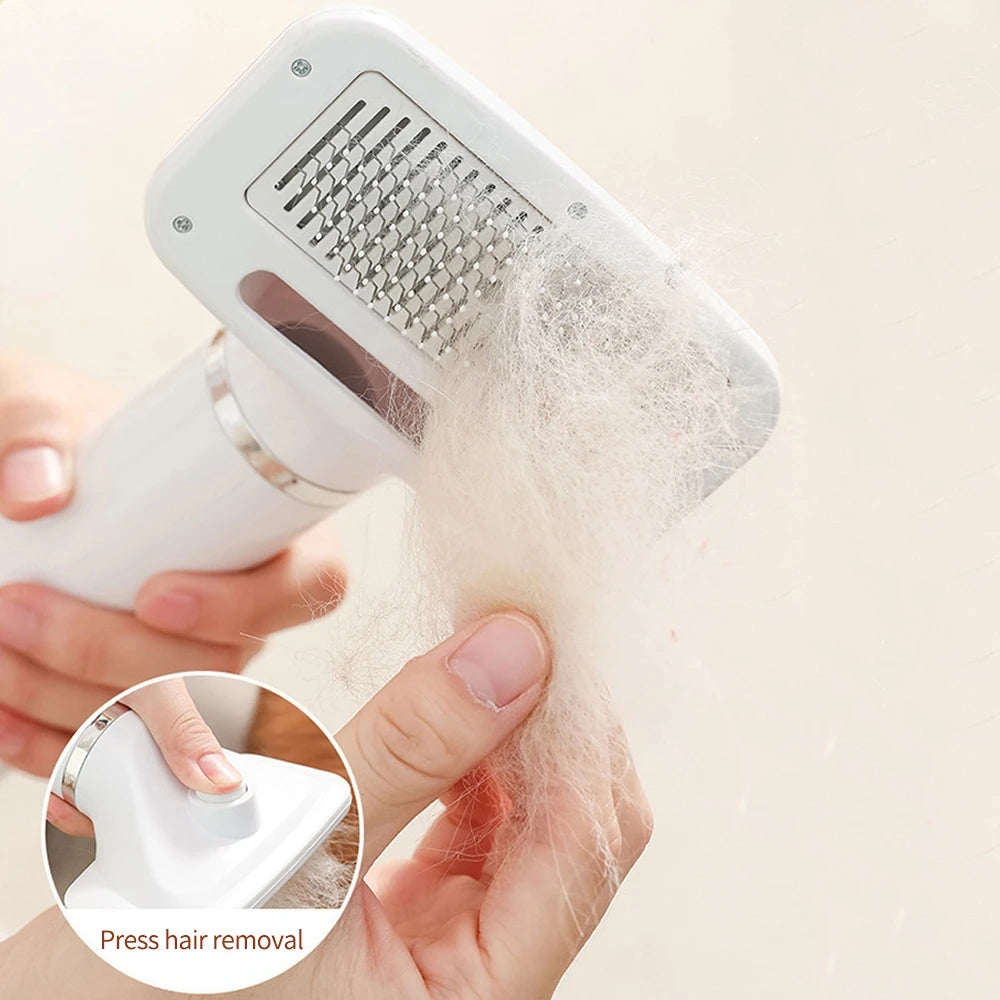 2-in-1 Low Noise Pet Dryer and Grooming Kit for Dogs and Cats with Comb Brush Attachment