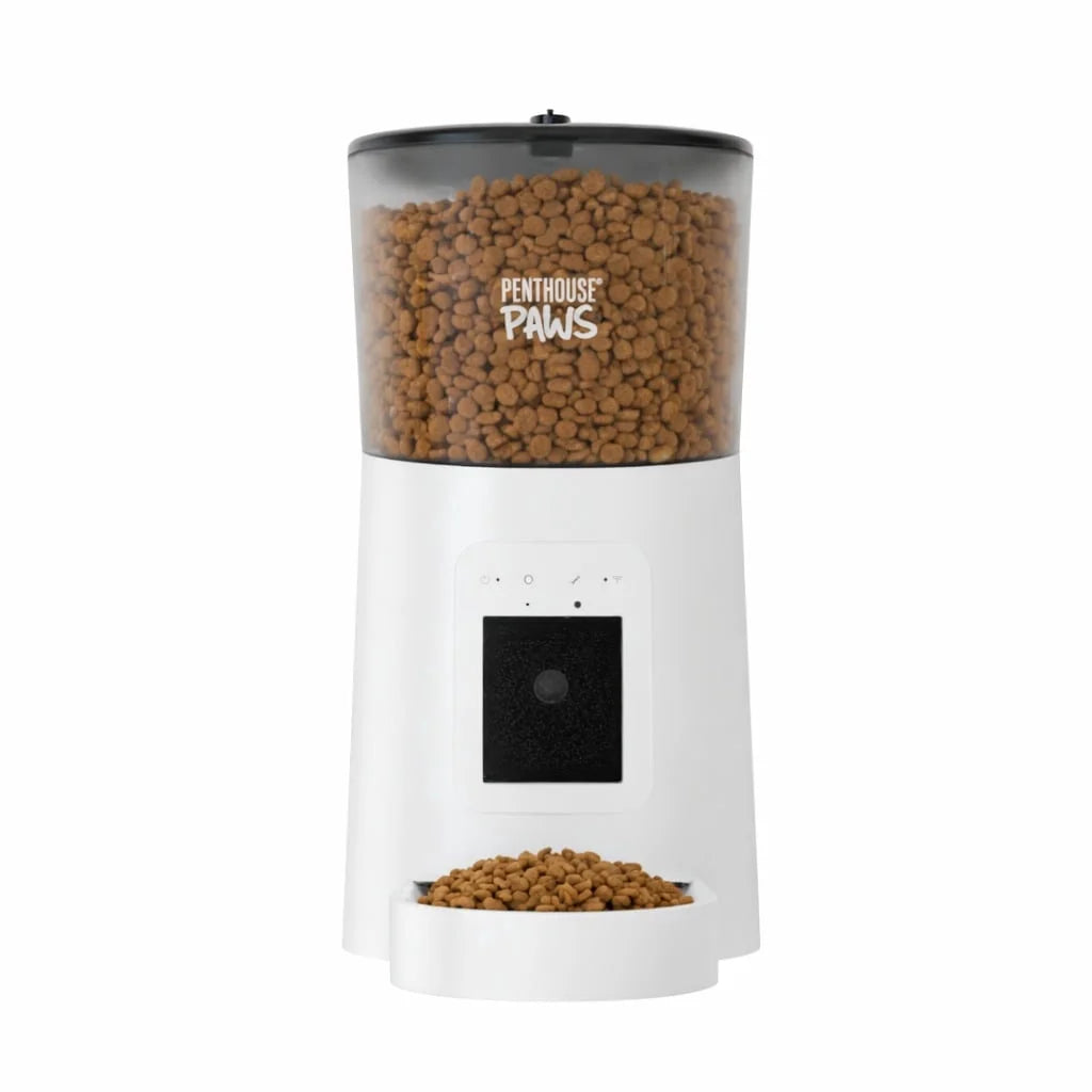 Revolutionize Feeding Time with the Penthouse Paws Smart HD Pet Feeder – 6L Capacity, 1080P Camera, Two-Way Audio, and Meal Scheduling for Happy, Healthy Pets!