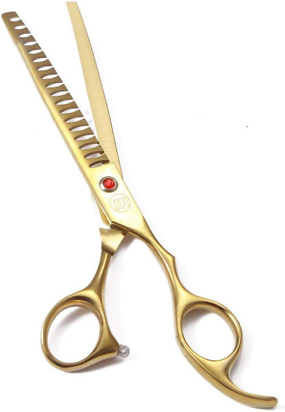 Professional Dog Grooming Scissors Set - 7 Inch and 8 Inch Shears, Curved and Thinning Scissors with Grooming Comb for Pet Grooming