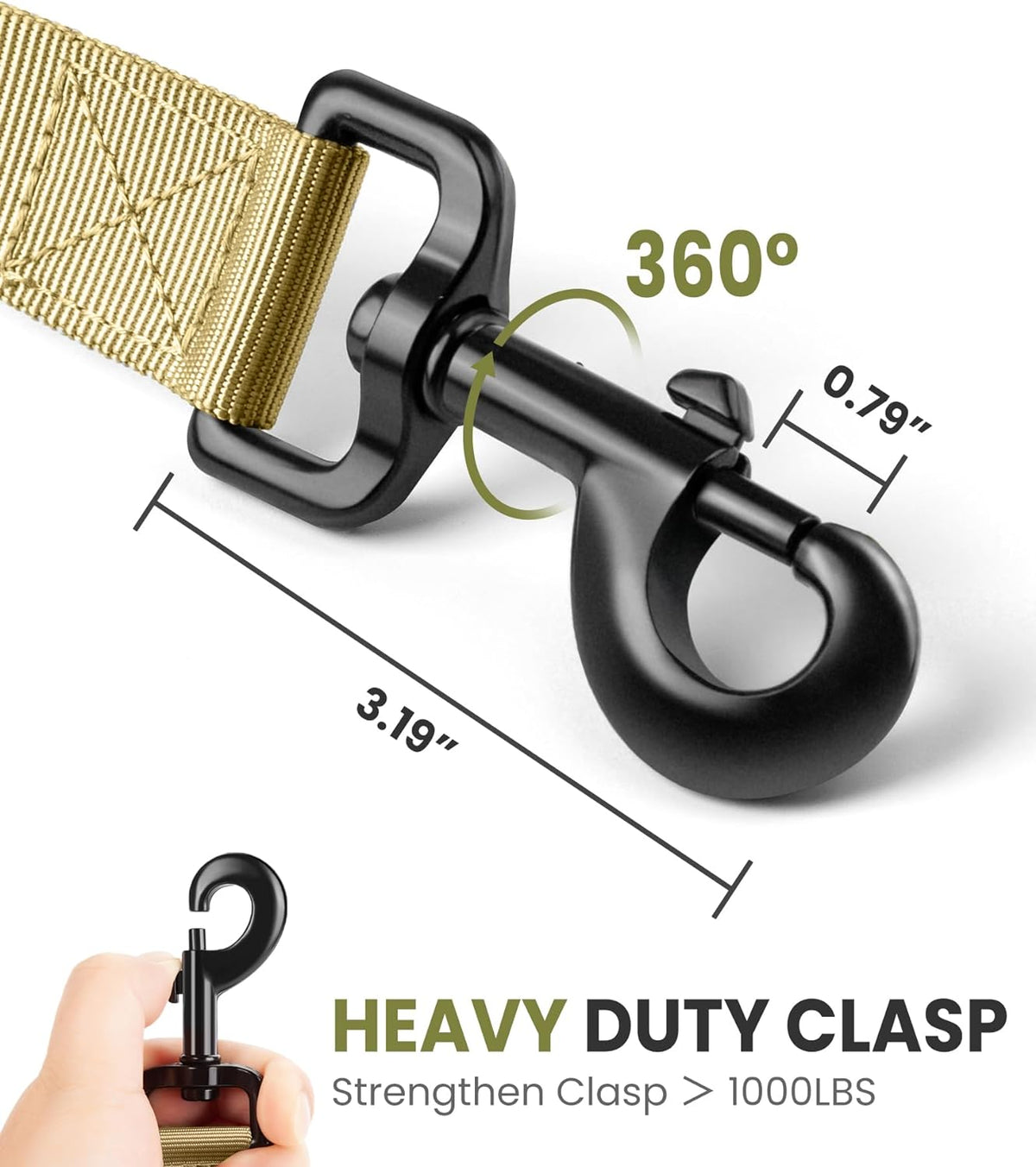 Premium Bungee Dog Leash - Heavy Duty with Shock Absorption & Padded Handles for Ultimate Comfort